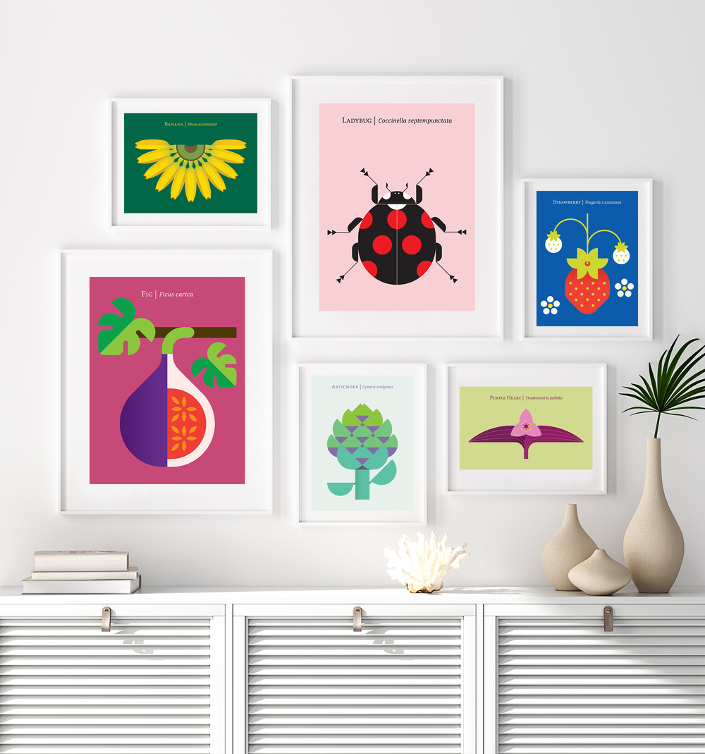 Nature: Ladybug Rose Modern Art Print Poster — CHRISTOPHER DINA